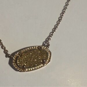 Kendra Scott Elisa Pendant Necklace in Rose Gold Plated and Rose Gold Drusy